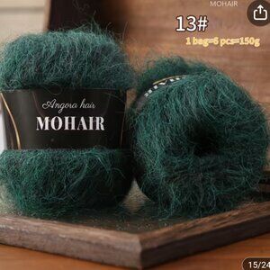 Yarn ANGORA MOHAIR knitting crochet textile art fiber art wet felting crafts 4 o